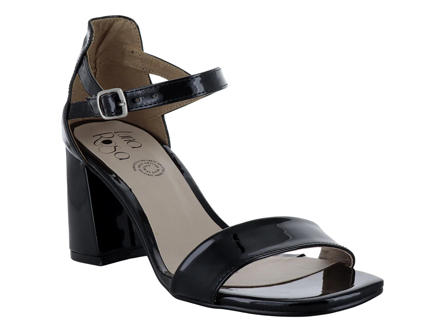 Zapatillas Luna Rosa Charol Negro para Mujer