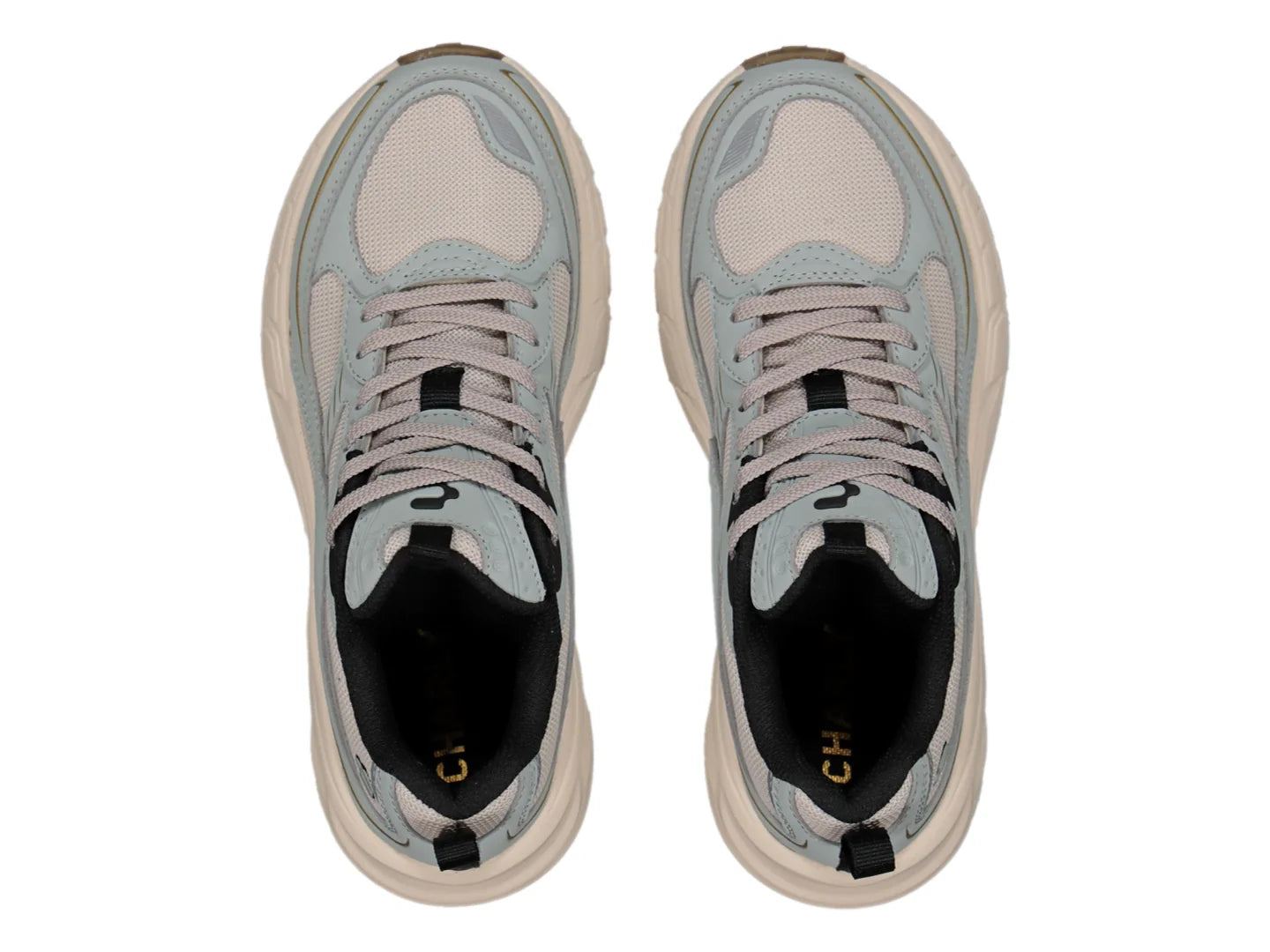 Tenis Charly Fashion Sport Beige y Azul para Mujer