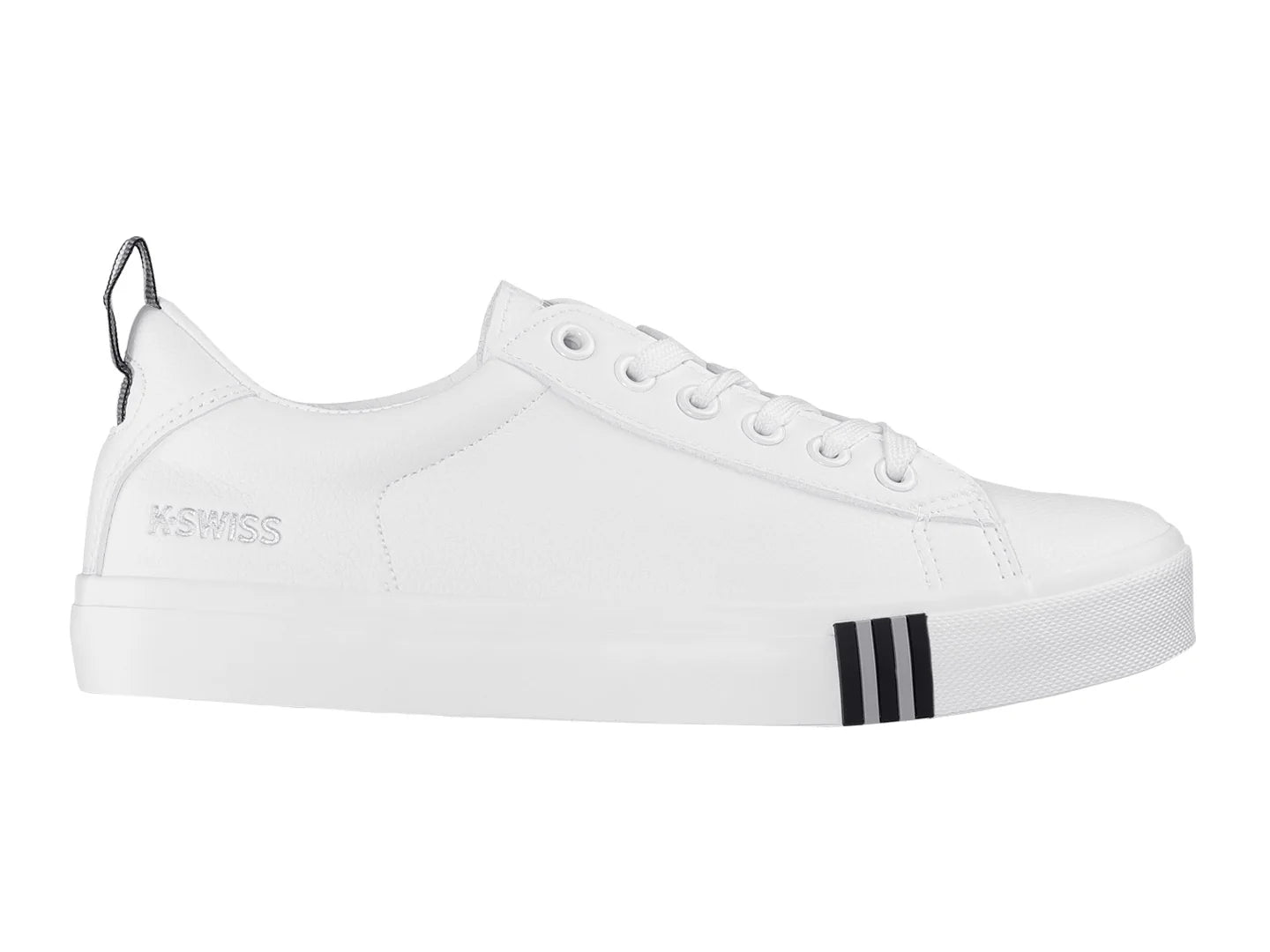 Tenis K Swiss Trinity Blanco Plata y Negro para Mujer