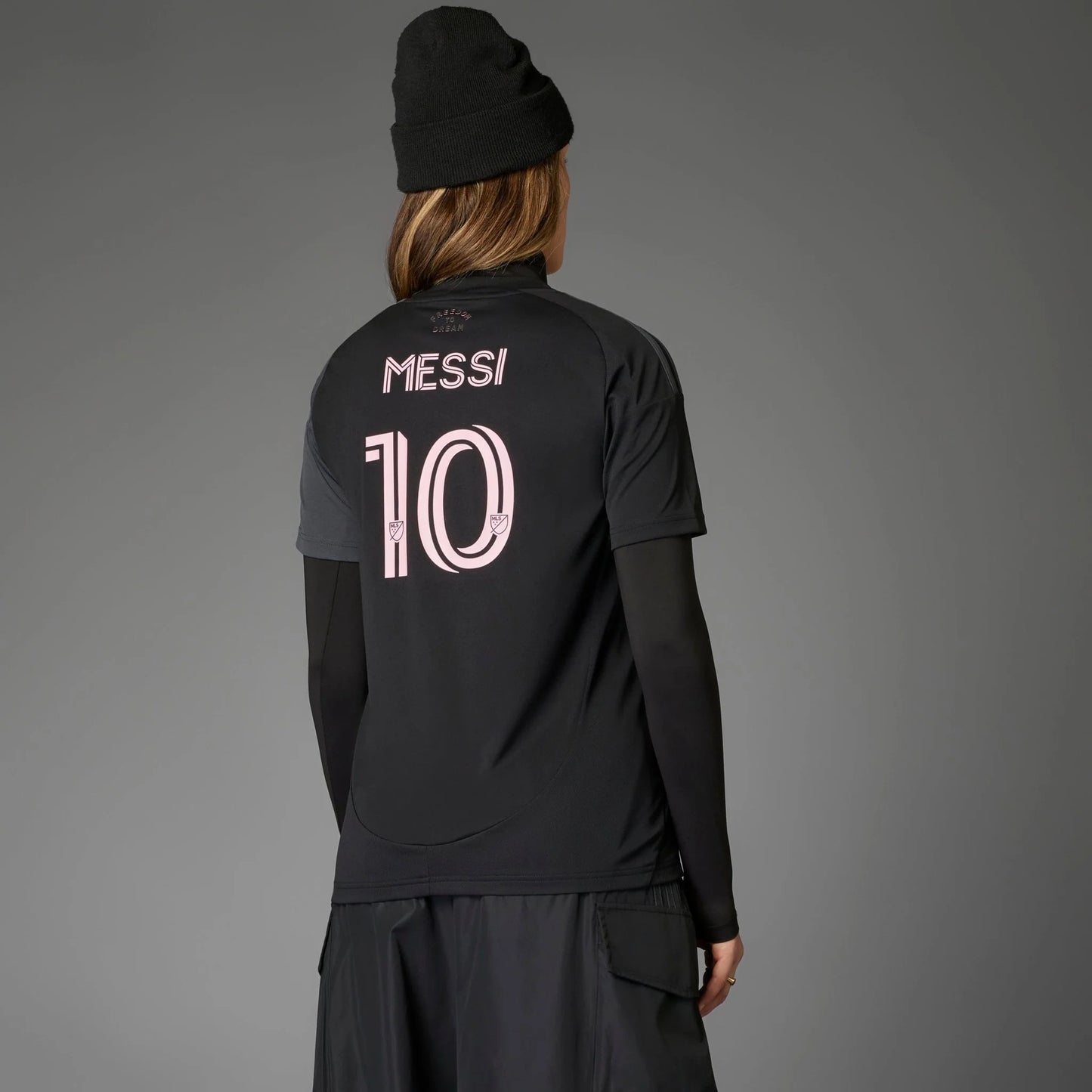 adidas Womens Inter Miami CF Messi Away Jersey 25 26 Black