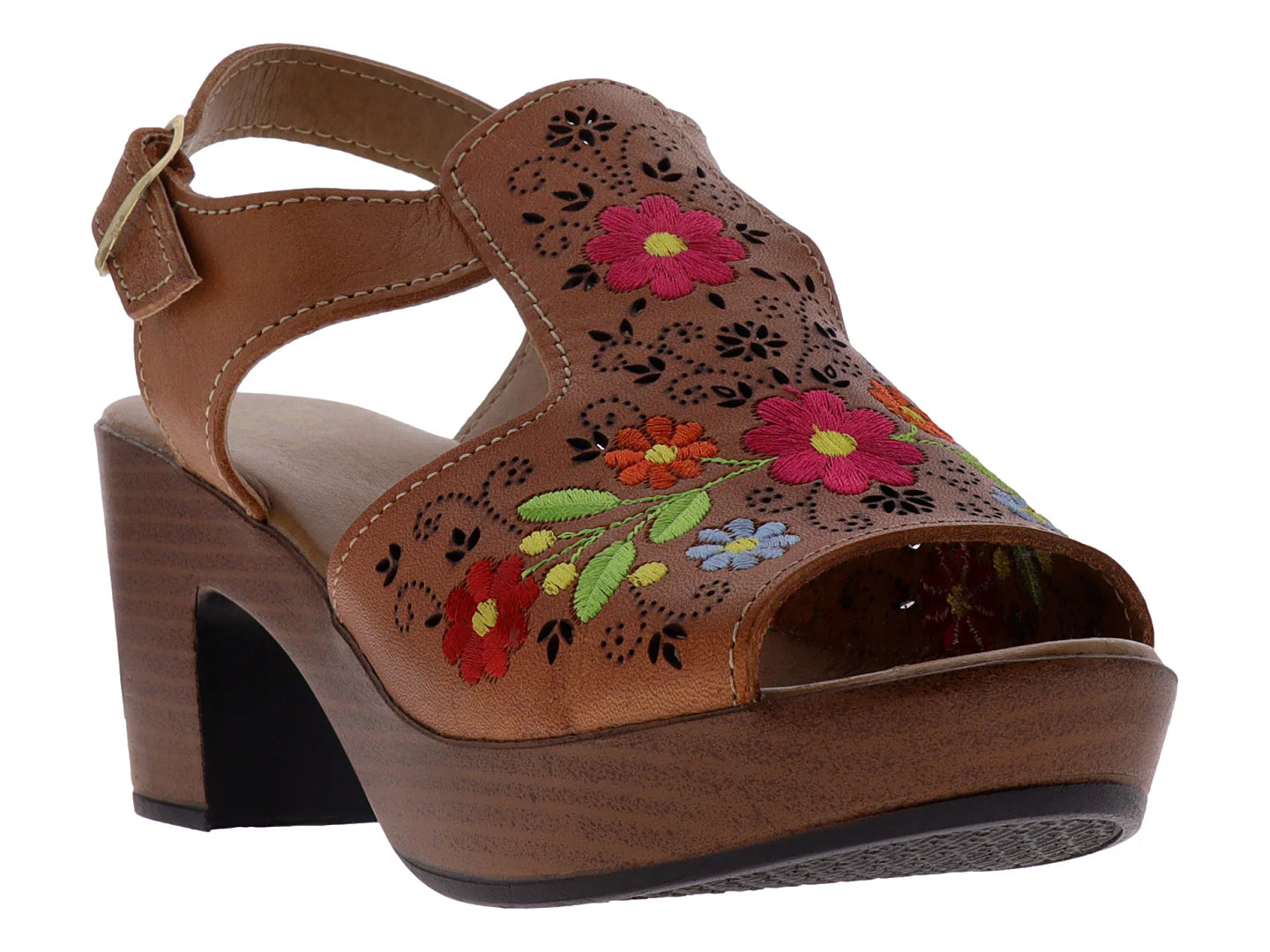 Sandalias Luna Rosa Color Nuez para Mujer