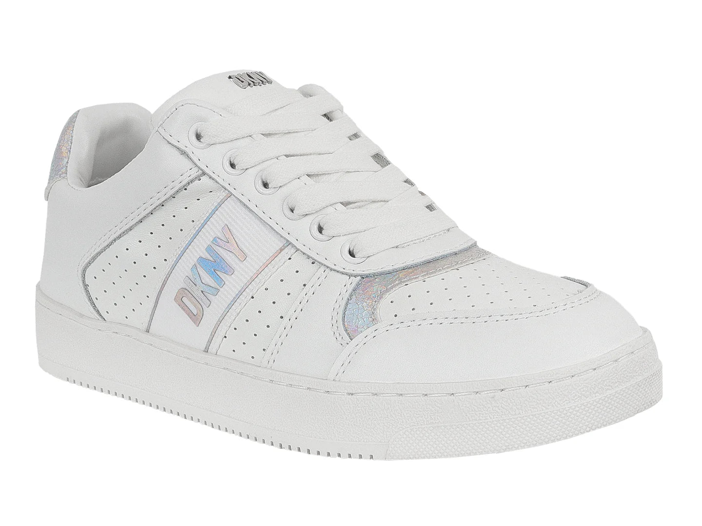 Tenis DKNY Casual Blanco y Plata para Mujer
