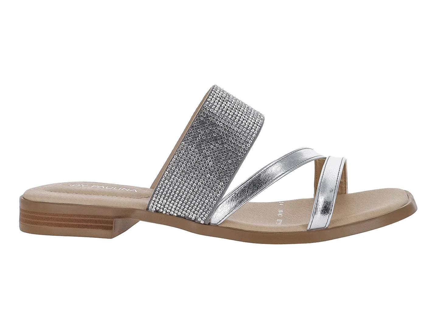 Sandalias Lady Paulina Plata para Mujer