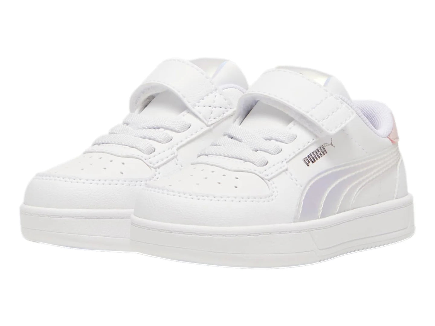 Tenis PUMA Caven 20 Holo Blanco y Rosa para Niña