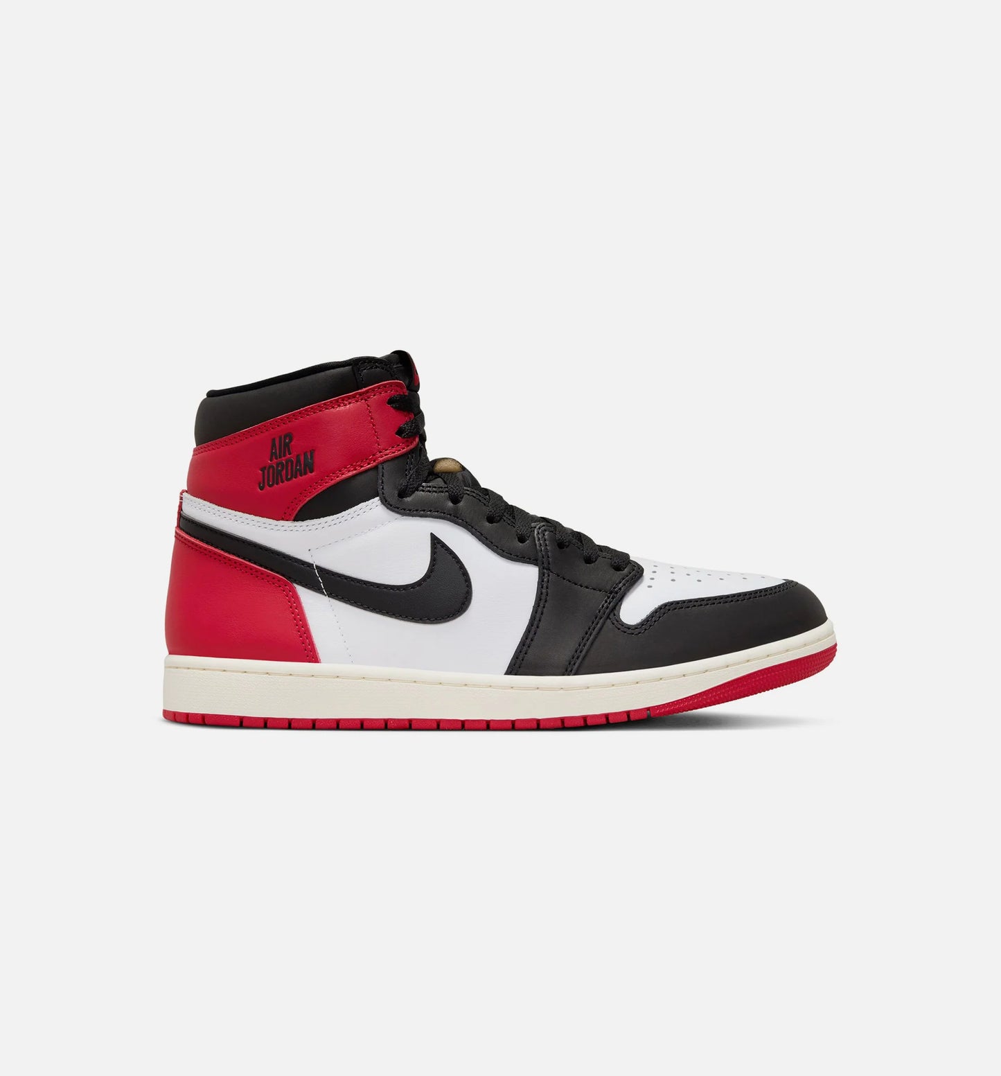 Air Jordan 1 Retro High OG Black Toe Mens Lifestyle Shoe White Black Varsity Red Sail