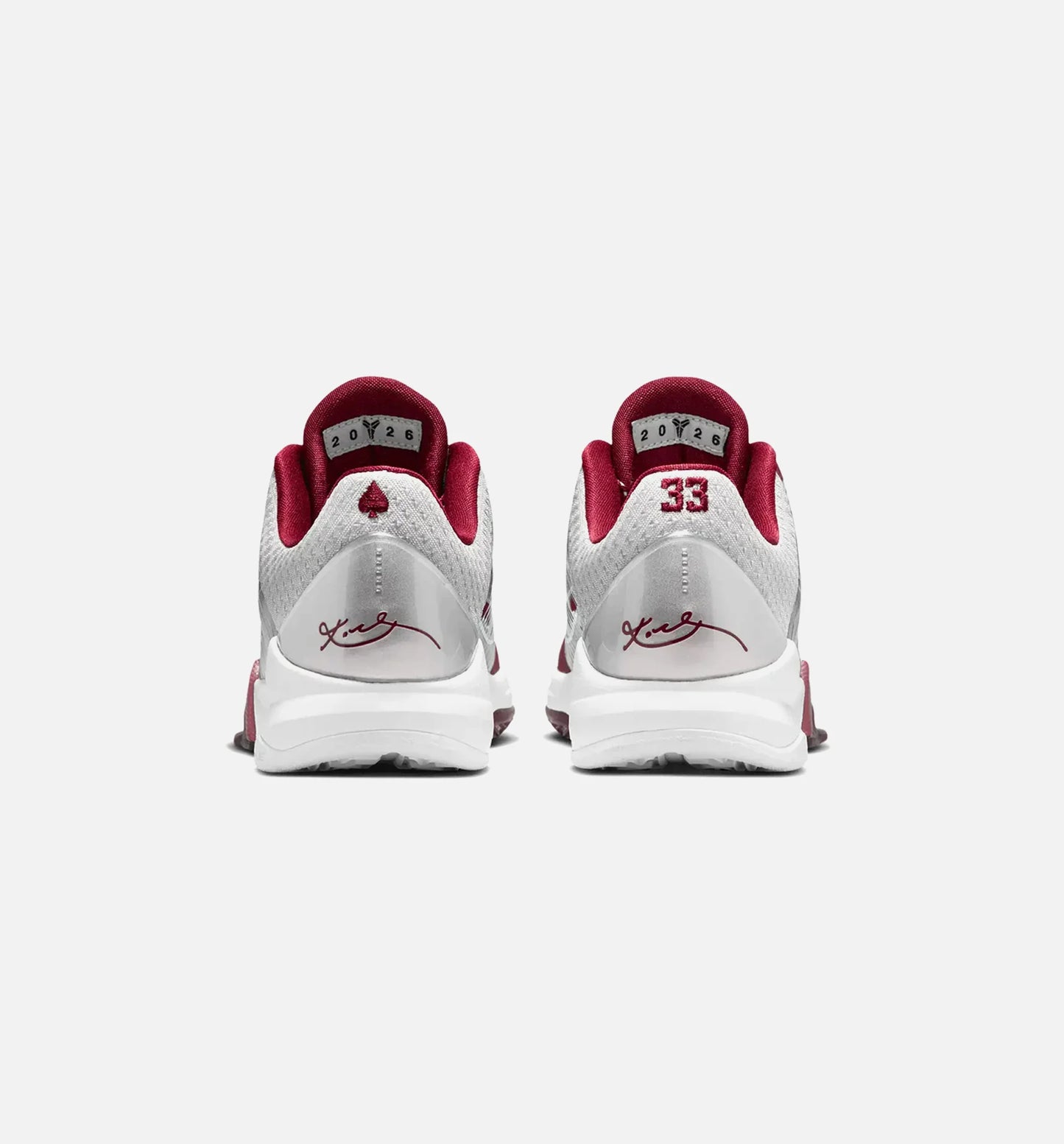 KObe 5 Protro Lower Merion Grade School Lifestyle Shoe Metallic Silver Team Red White
