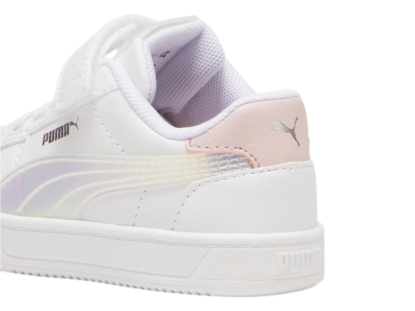 Tenis PUMA Caven 20 Holo Blanco y Rosa para Niña