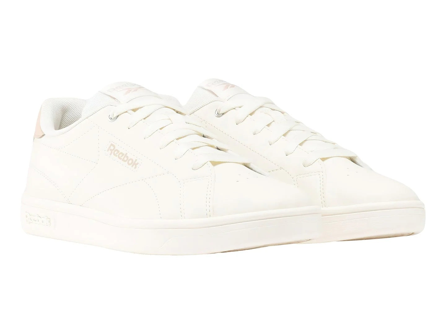 Tenis Reebok Court Clean Blanco y Rosa para Mujer