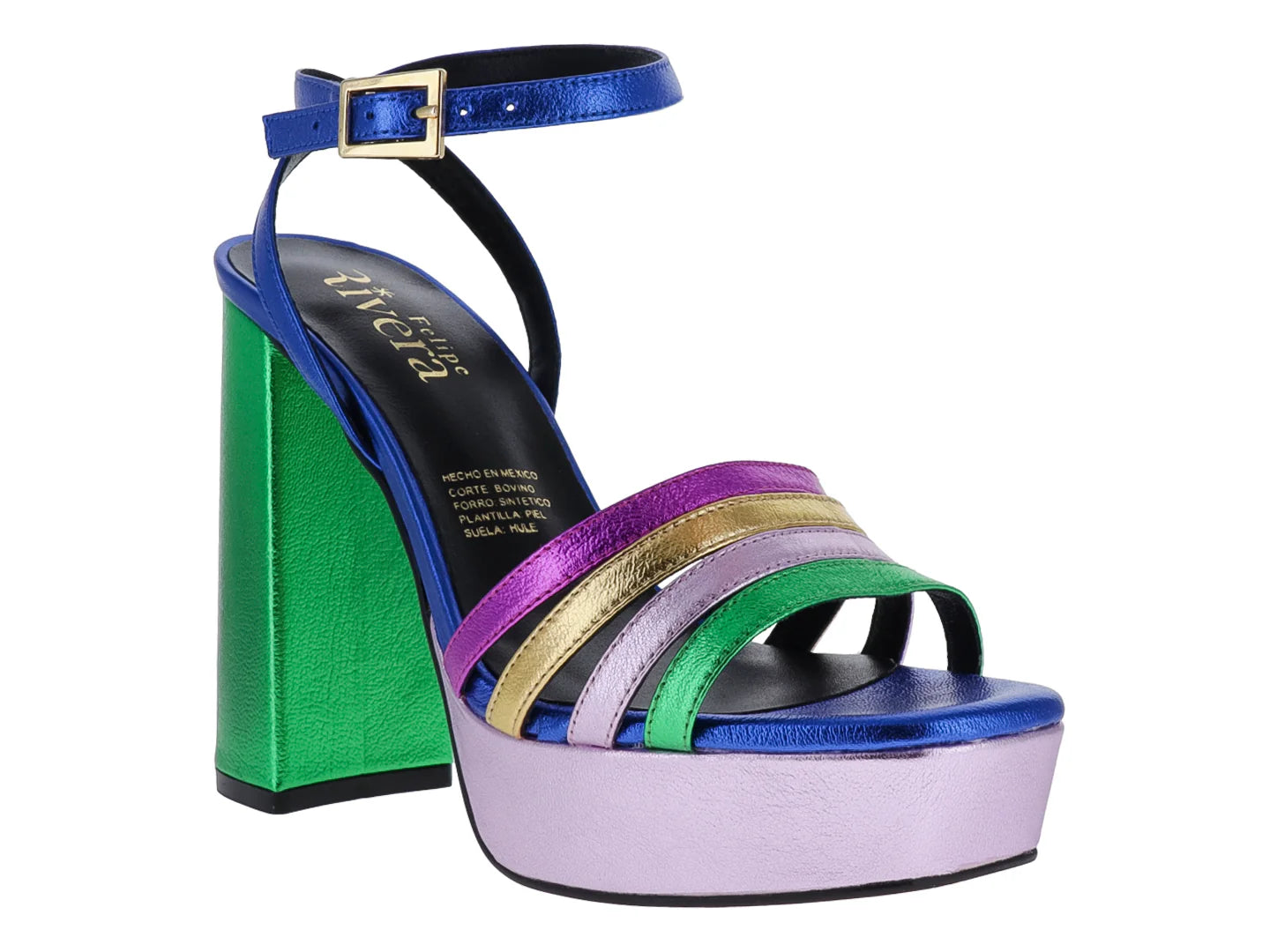 Sandalias de Plataforma Felipe Rivera Multicolor para Mujer