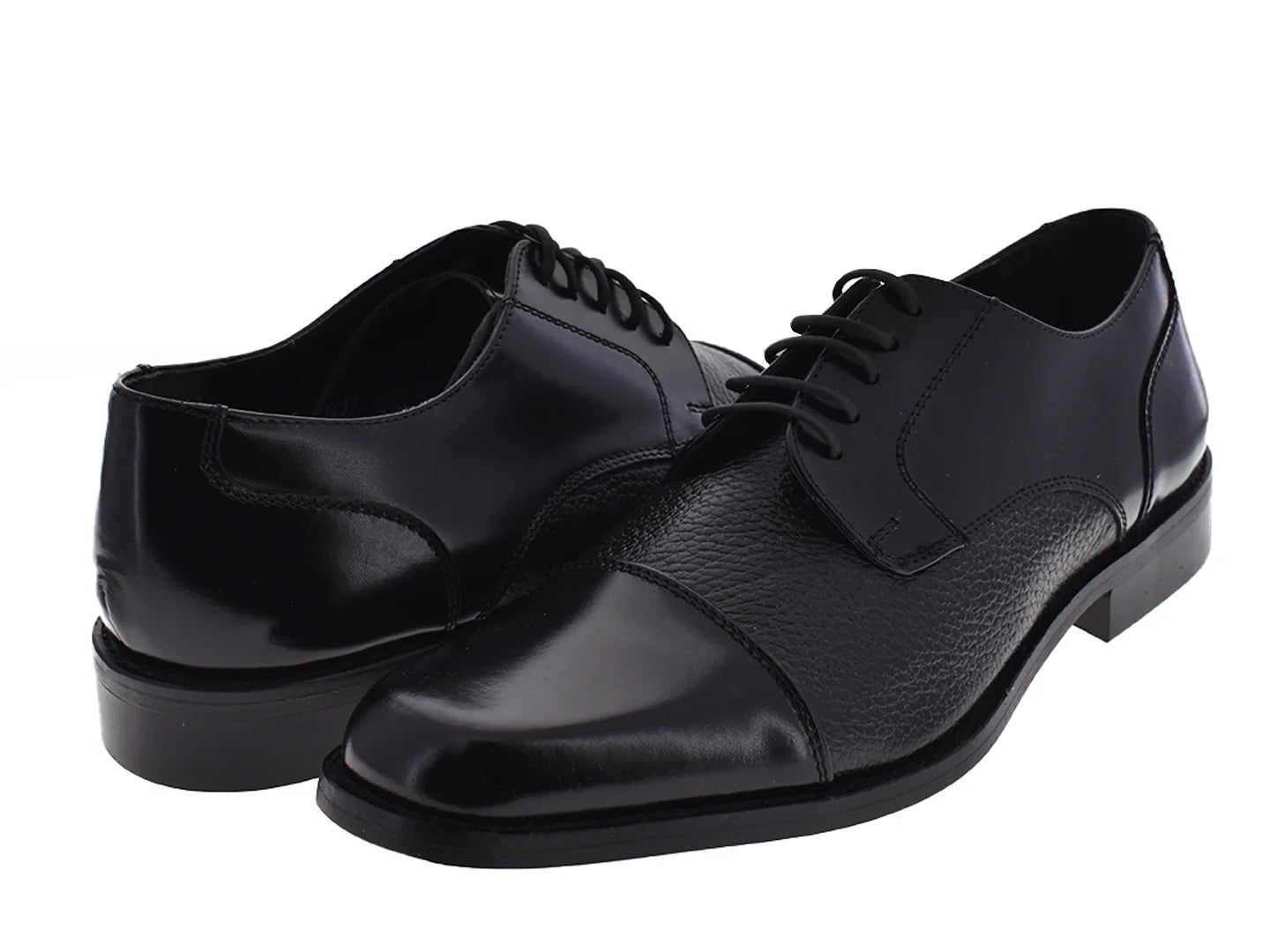 Zapatos Evolucion Negros de Cuero para Hombre