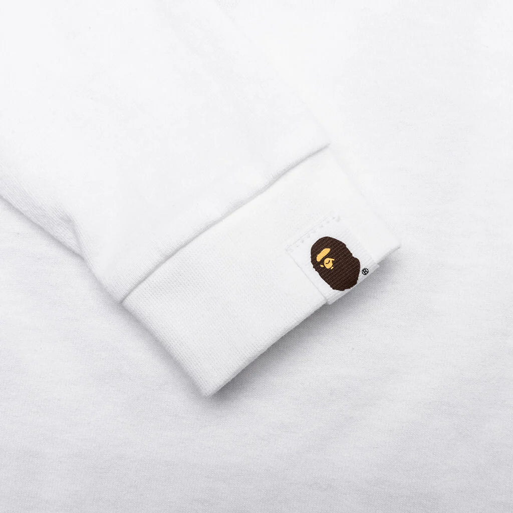 Kids Layered Line Camo by Bathing Ape L S Tee White Beige