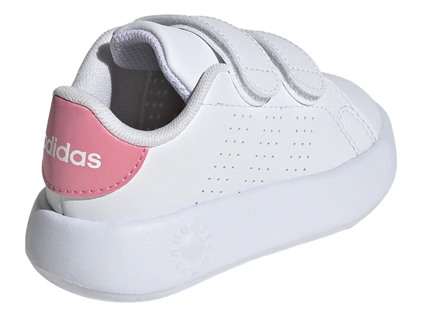 Tenis Adidas Advantage CF I Blanco y Rosa para Niña
