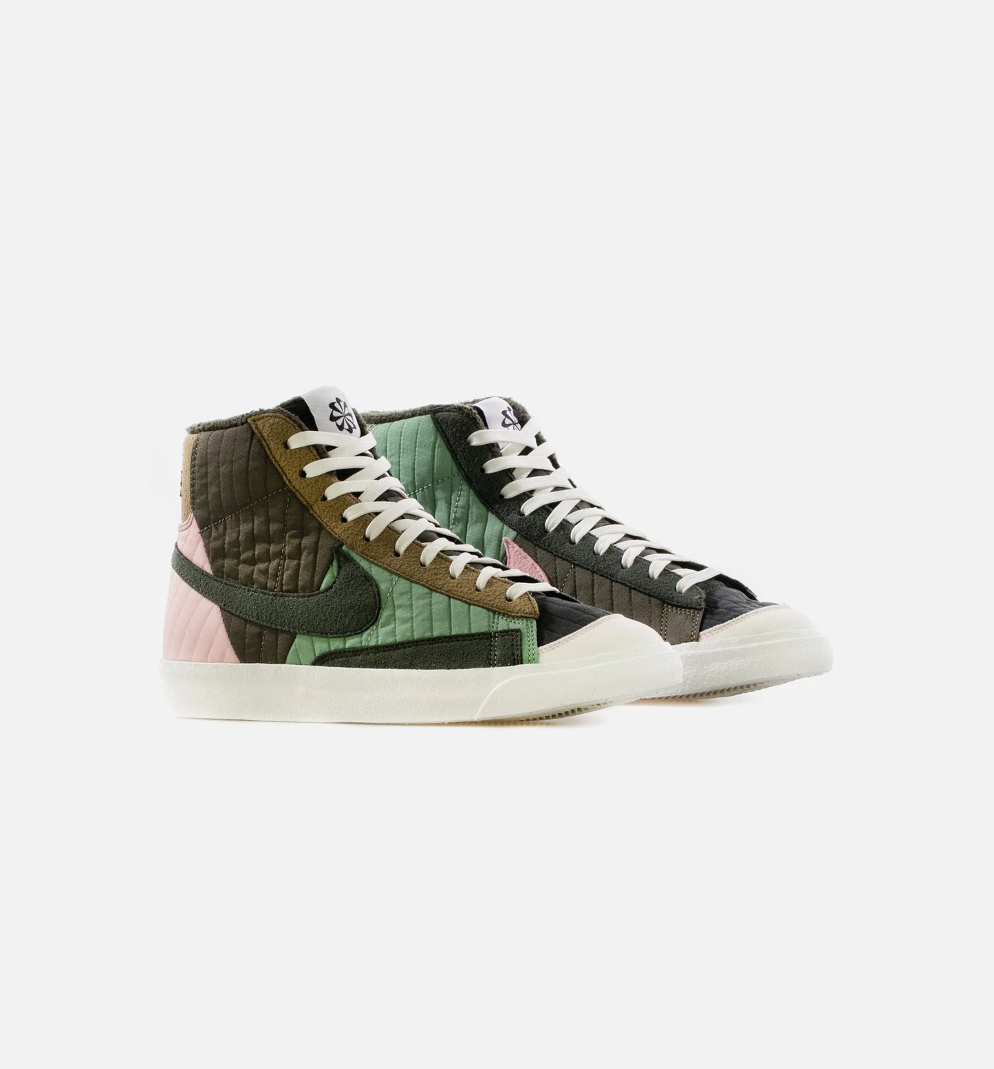 Blazer Mid 77 Sequoia Quilt Mens Lifestyle Shoe Olive Green Pink