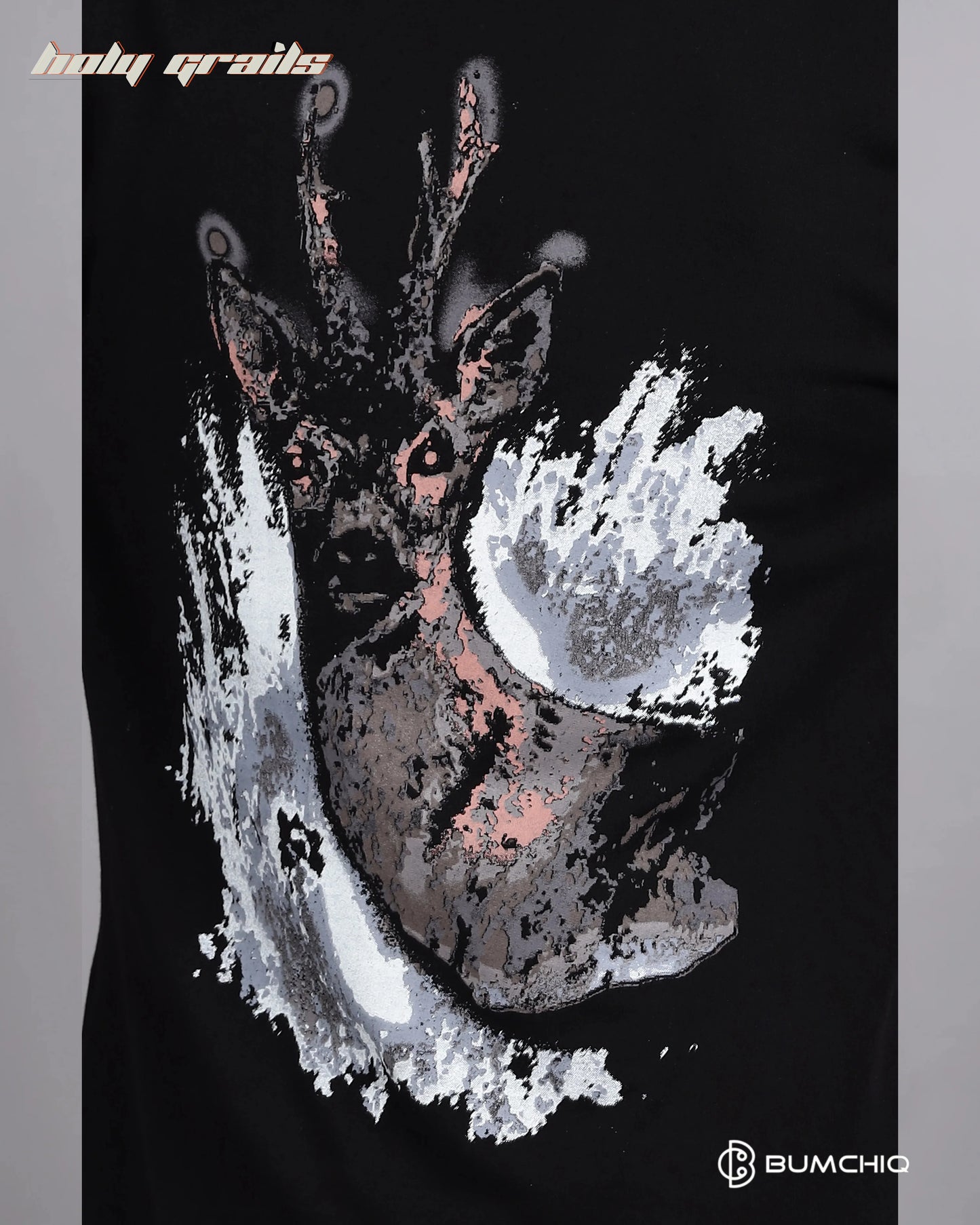 Deer Black Oversize Tee HG x Bumchiq