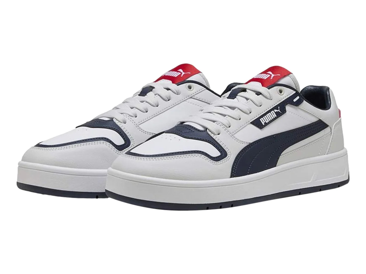 Tenis Puma Court Classic Street Blanco y Azul para Hombre