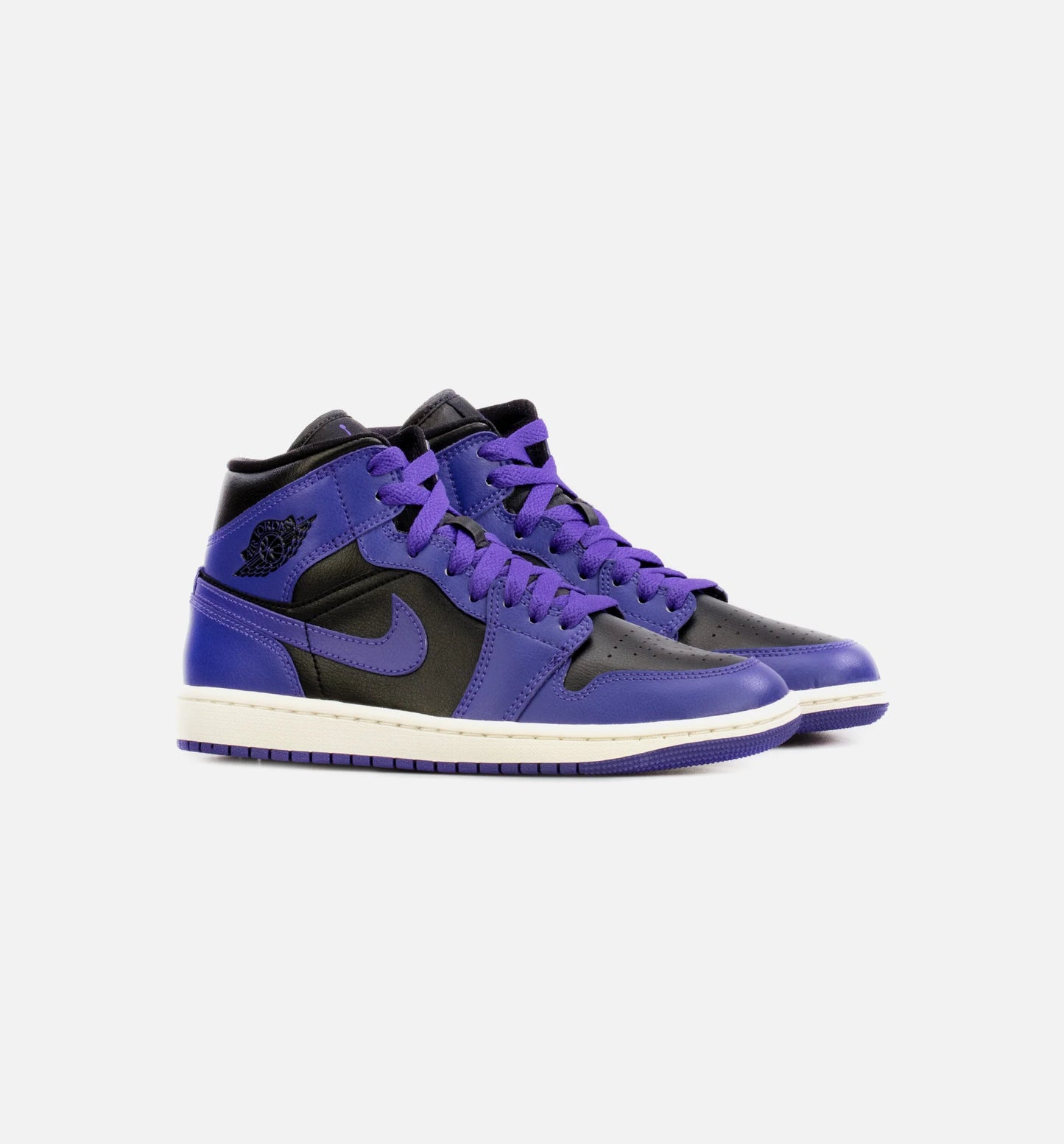 Air Jordan 1 Mid Womens Lifestyle Shoe Black Purple