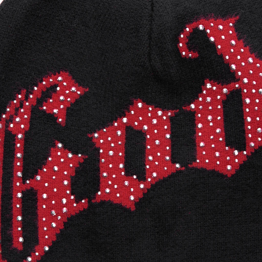 OG Logo Studded Beanie Black Red