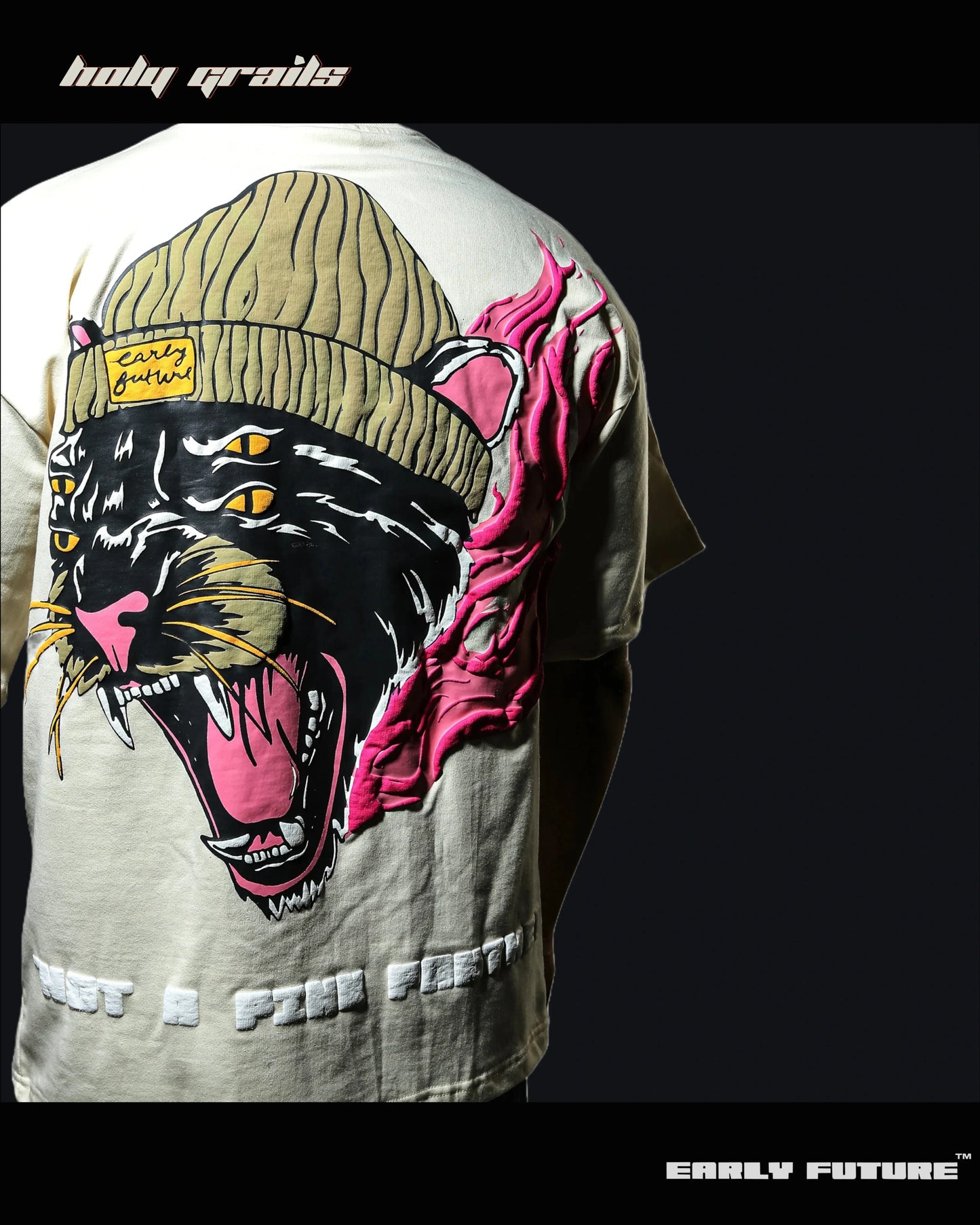 Not A Pink Panther Pale Cream Oversize Tee HG x Early Future