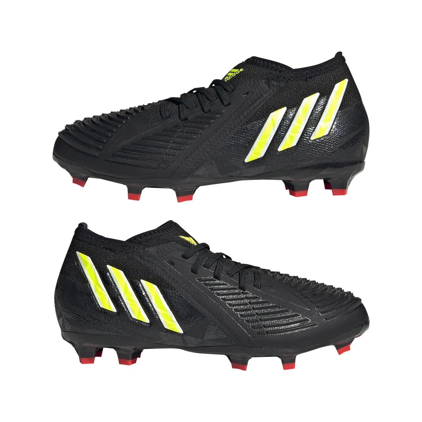 adidas Kids Predator Edge 1 FG J Soccer Cleats Black Yellow
