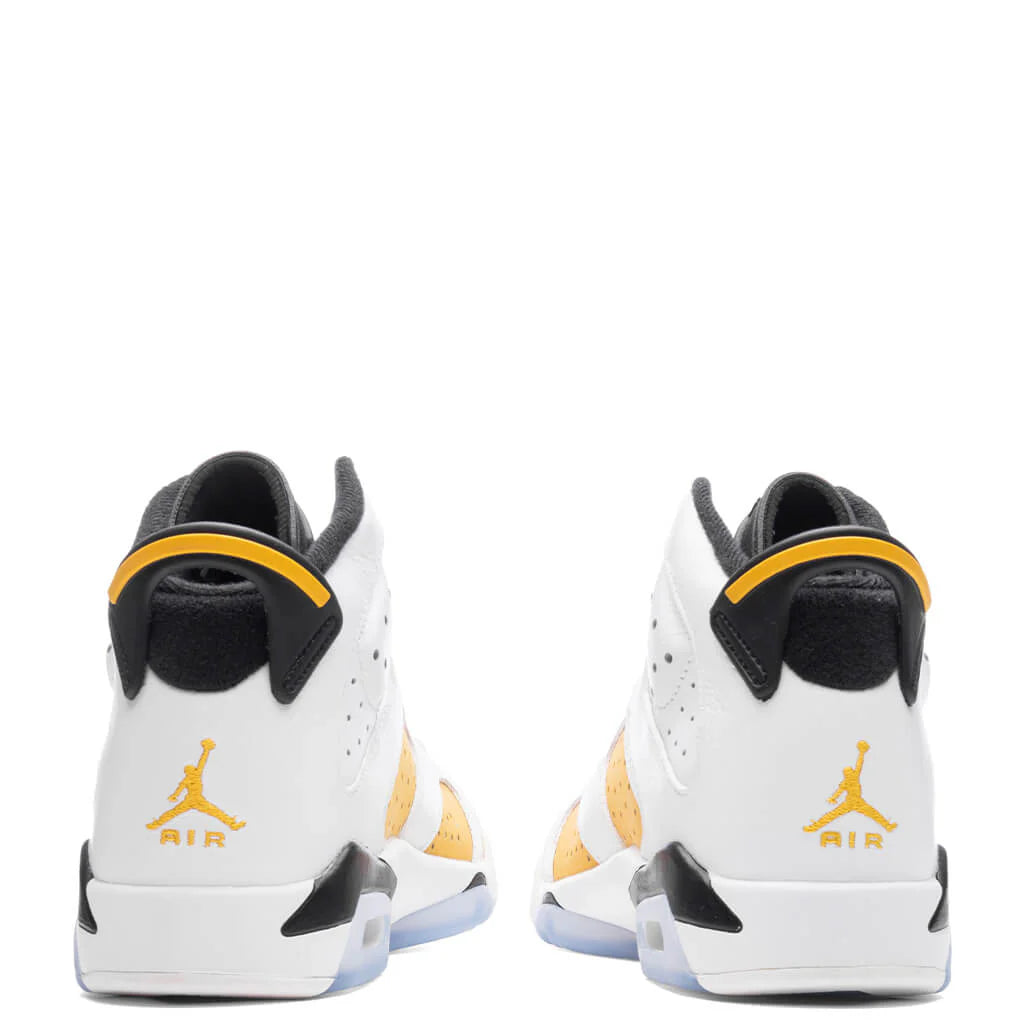 Air Jordan 6 Retro GS White Yellow Ochre Black