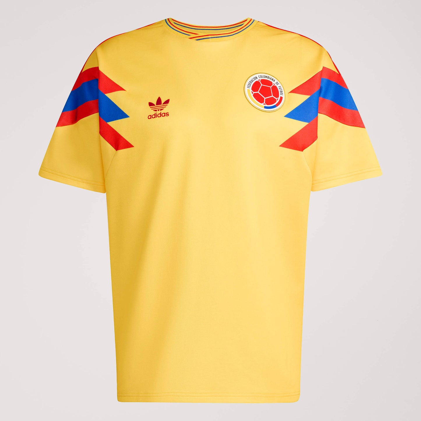 adidas Colombia Away Mens Soccer Jersey 1990 Gold
