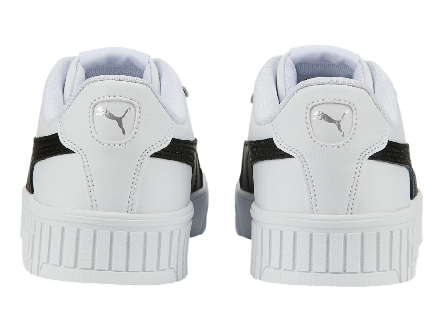 Tenis PUMA Carina 20 Blanco Negro y Plata para Mujer