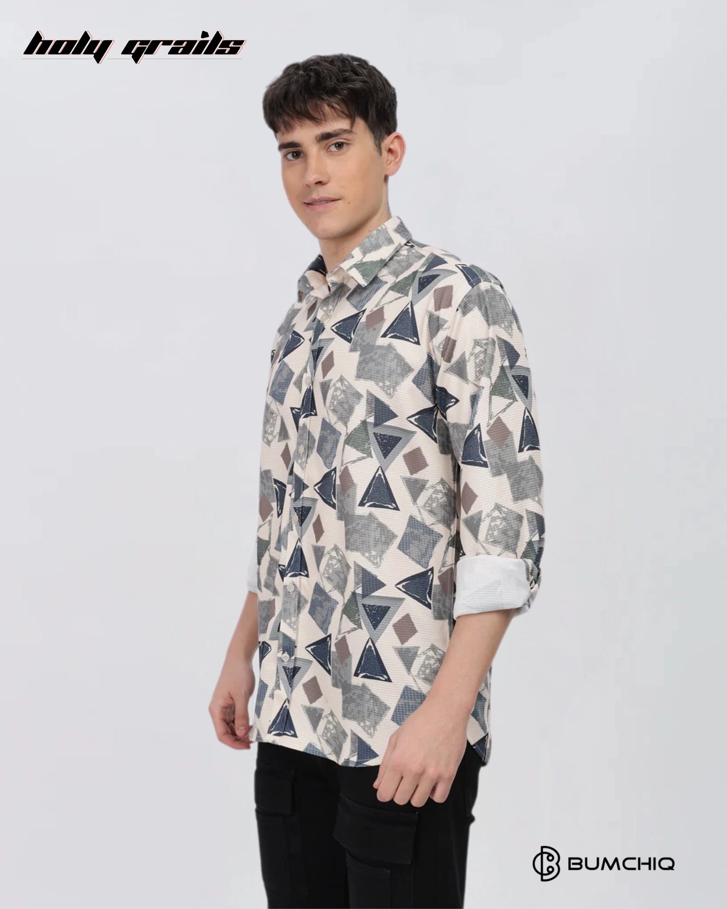Multi Abstract Beige Shirt HG x Bumchiq