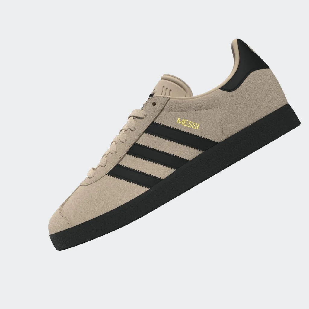adidas Gazelle Messi Shoes Crystal Sand Black Gold Metallic