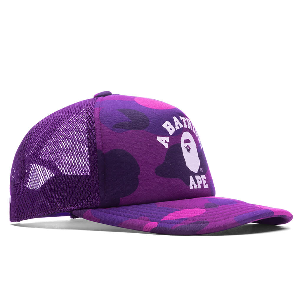 Color Camo College Mesh Cap Purple