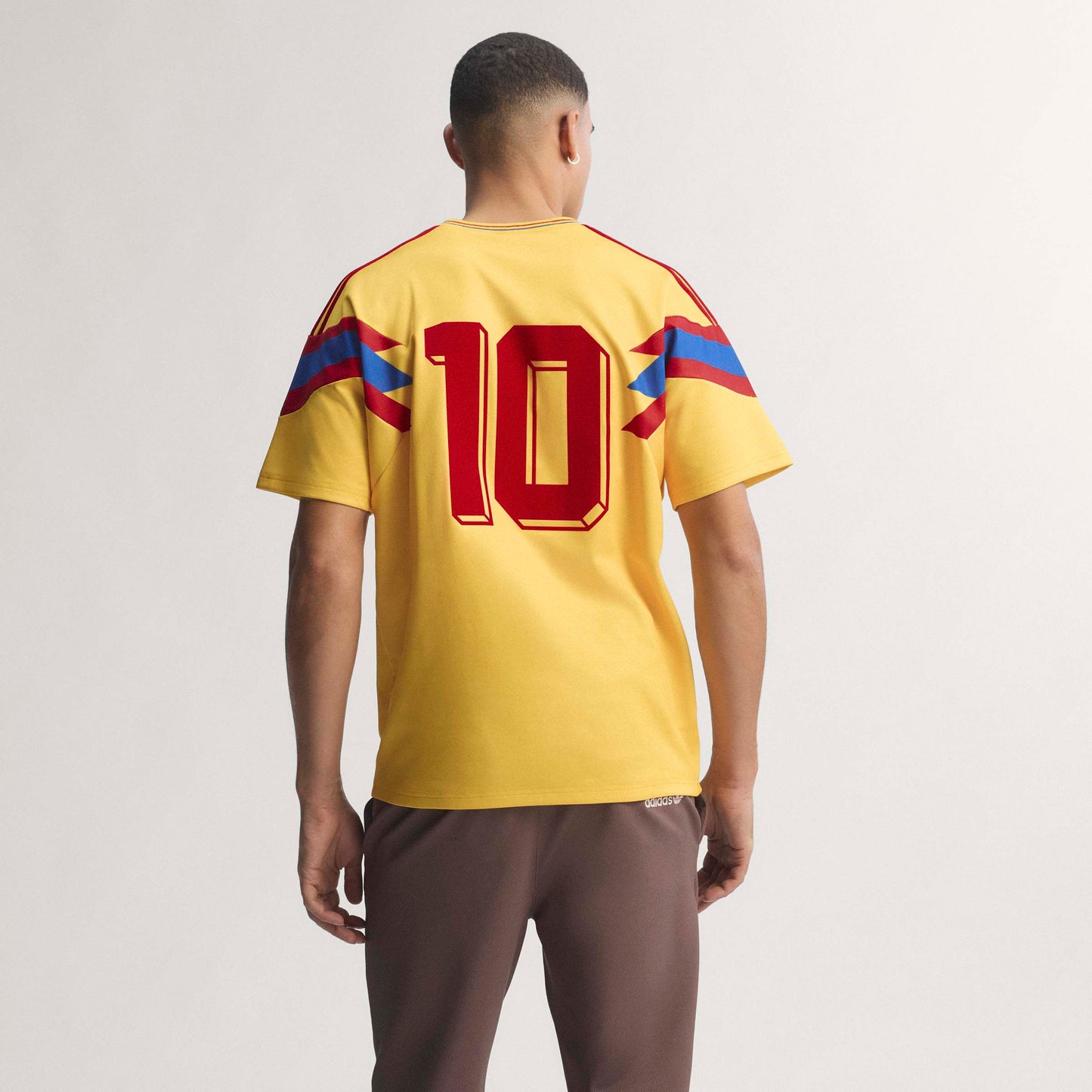 adidas Colombia Away Mens Soccer Jersey 1990 Gold