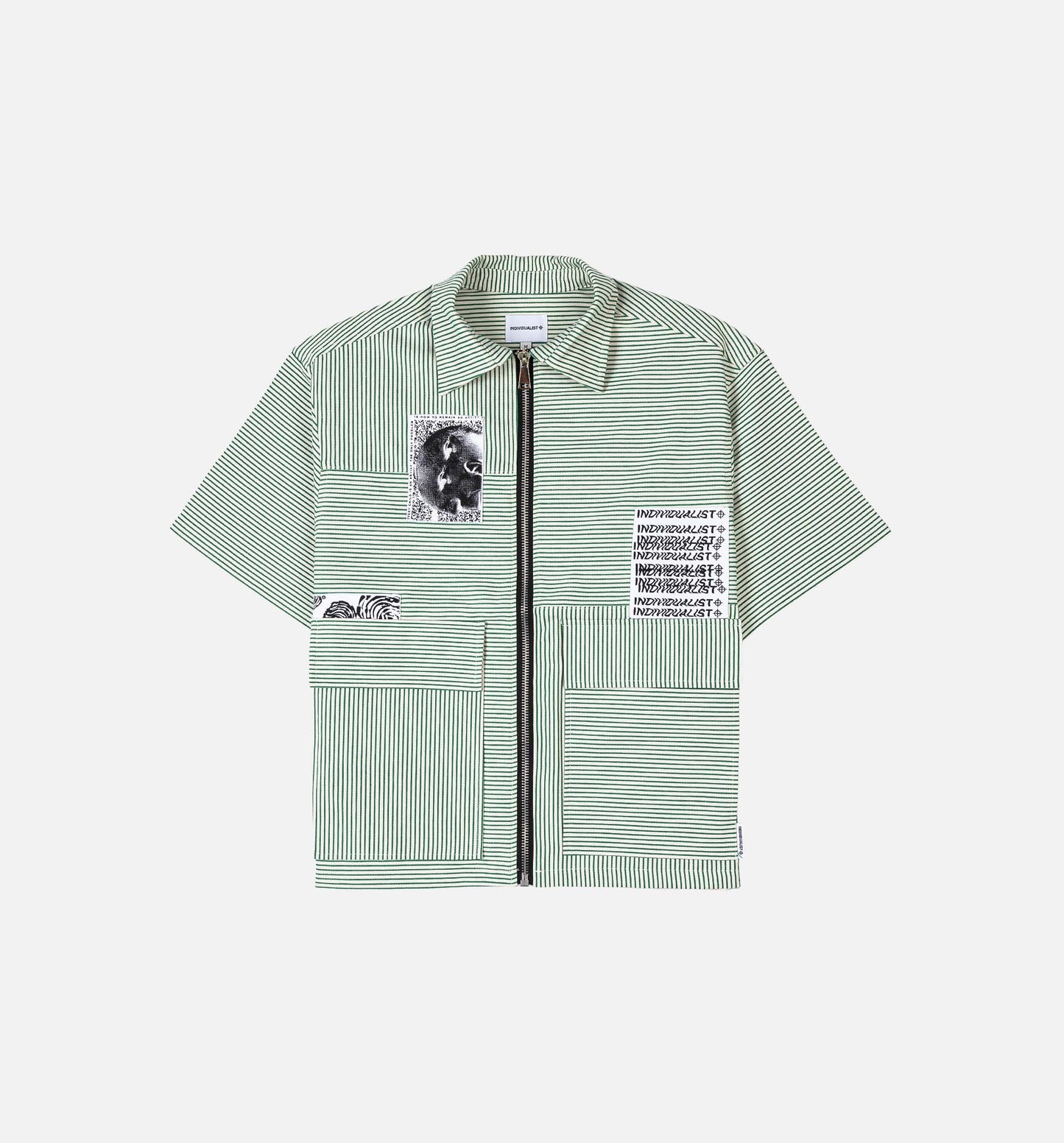 3 Panel Zip Up Work Mens Short Sleeve Shirt Dijon