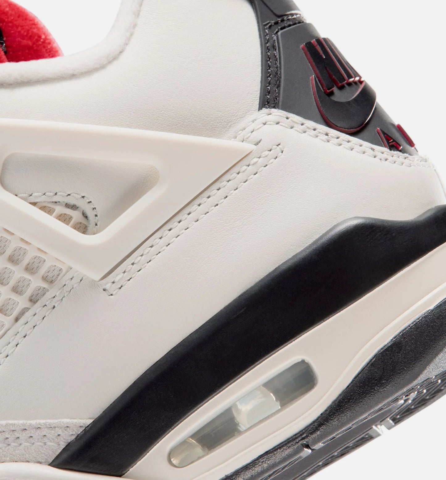Air Jordan 4 Retro Flight Club Grade School Lifestyle Shoe Sail Black University Red