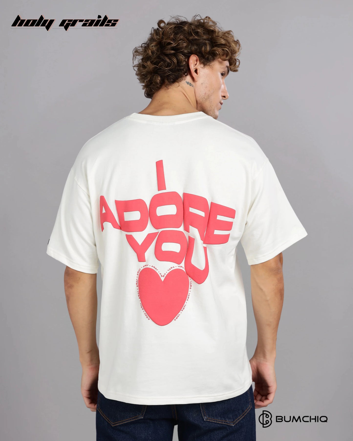 Adore You White Oversize Tee HG x Bumchiq