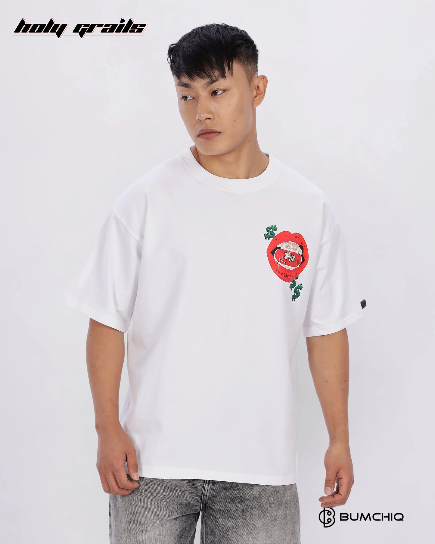 Billion Bucks White Oversize Tee HG x Bumchiq