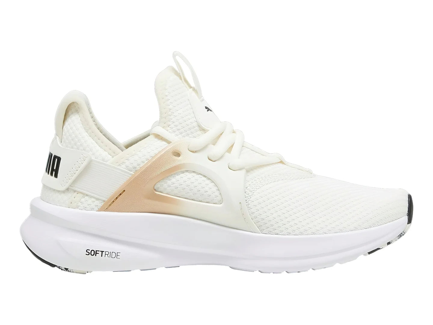 Tenis PUMA Softride Enzo Evo Blanco y Dorado para Mujer