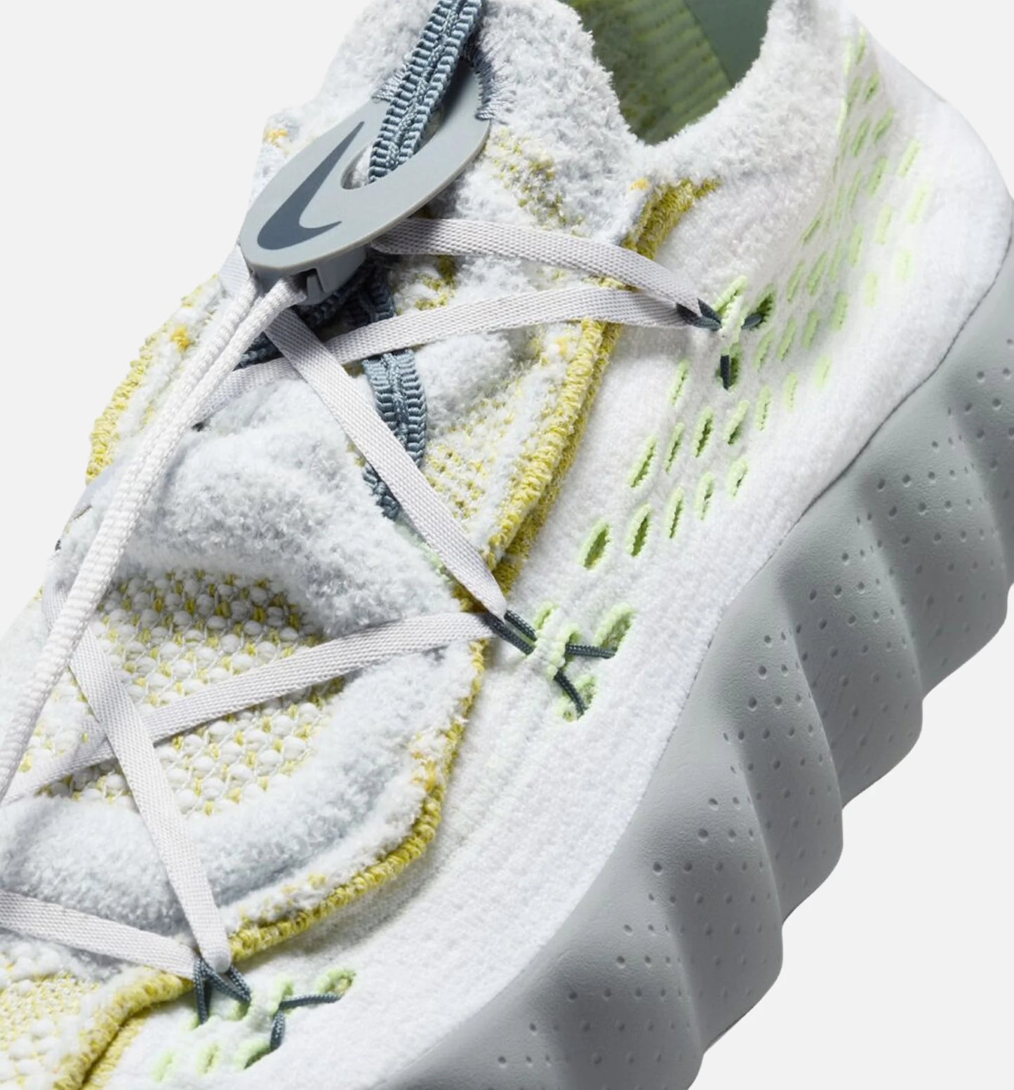 Mind 002 Flyknit Pure Platinum Mens Lifestyle Shoe White Dark Grey Pure Platinum Wolf Grey Barely Volt