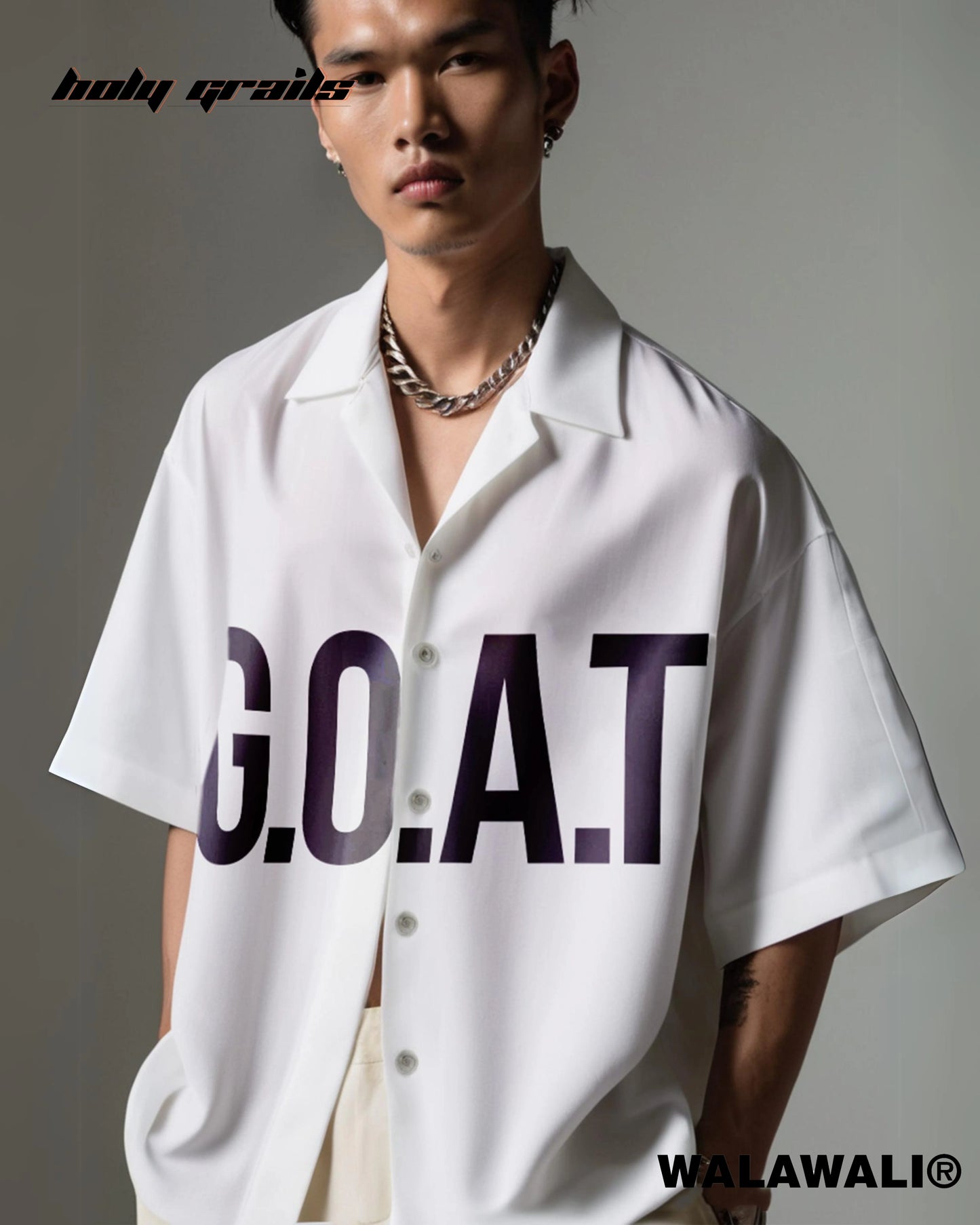 GOAT MILK Cuban Collar Shirt Tencel HG X WalaWali
