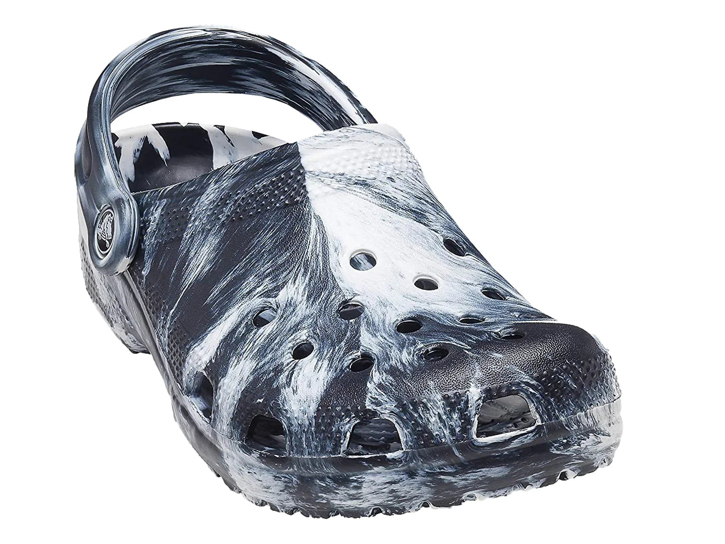 Crocs Classic Marbled Clogs Negro y Blanco para Niño