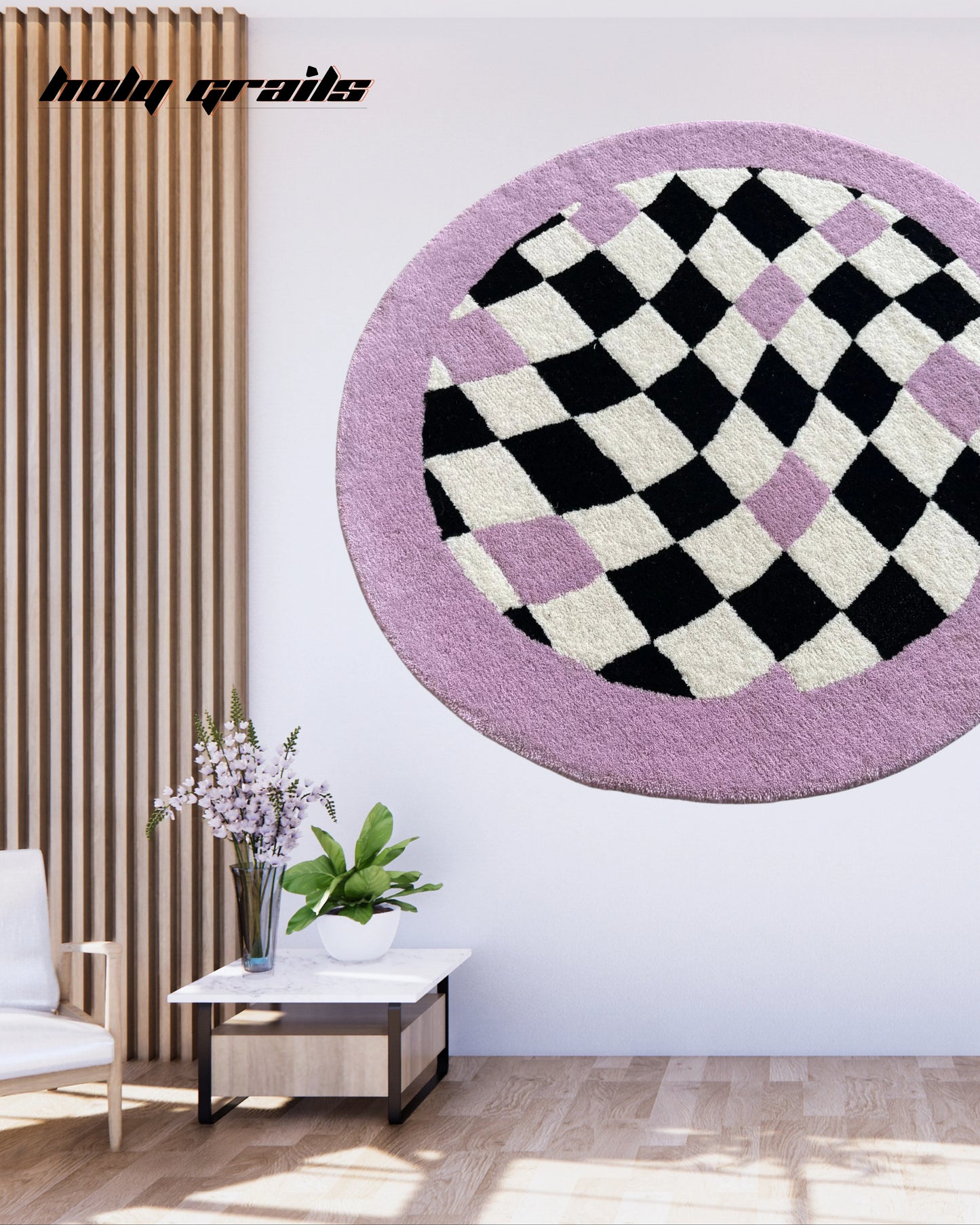 Dreamwave Check Hand Tufted Rug