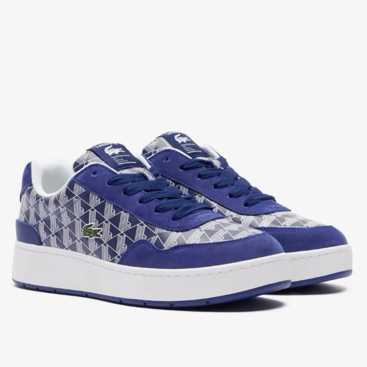 Baskets Lacoste Court Master Monogram Bleu Blanc