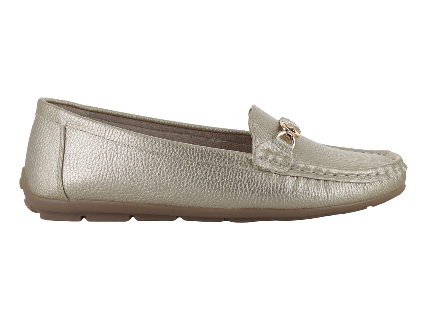 Mocasines Comfort Fit Dorado para Mujer