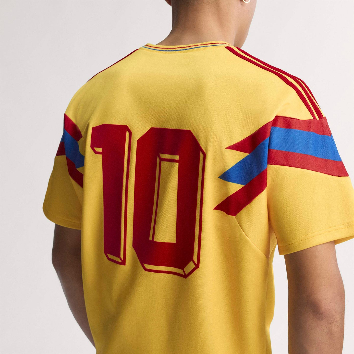 adidas Colombia Away Mens Soccer Jersey 1990 Gold