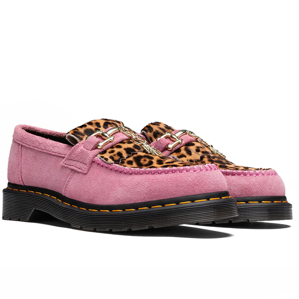 Adrian Bone Snaffle Fondant Pink Archive Leopard
