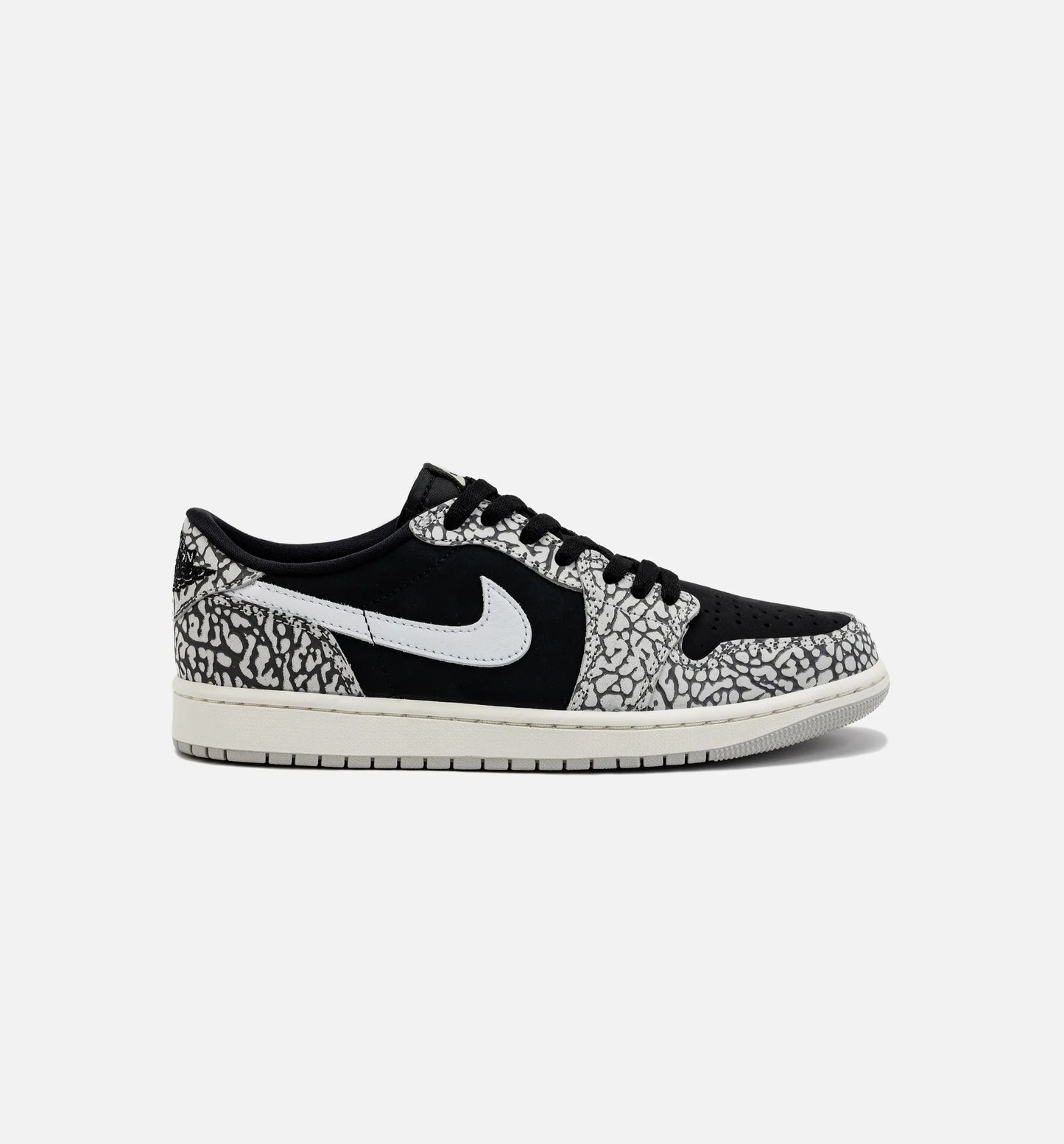 Air Jordan 1 Retro Low OG Black Cement Mens Lifestyle Shoe Black Grey