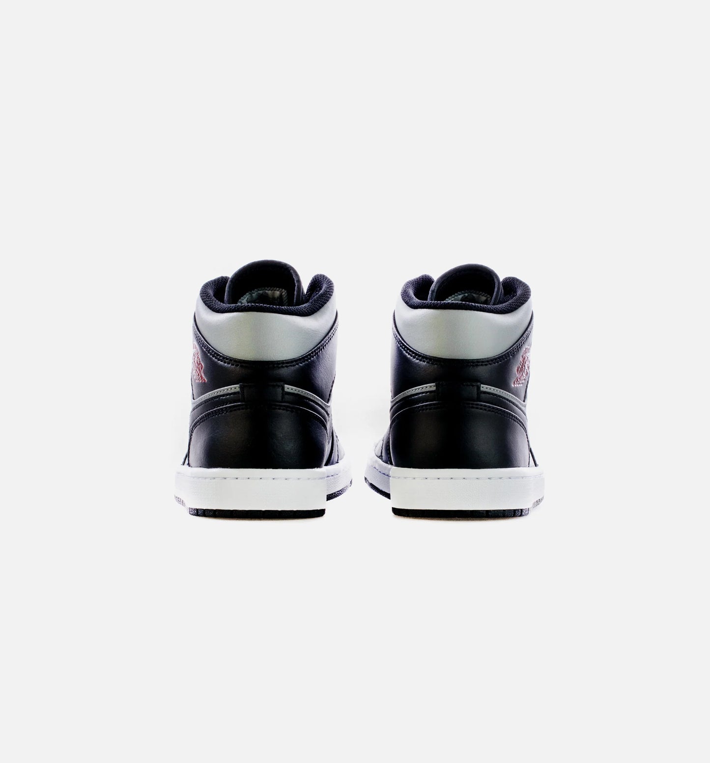 Air Jordan 1 Mid Shadow Red Mens Lifestyle Shoes Black Grey