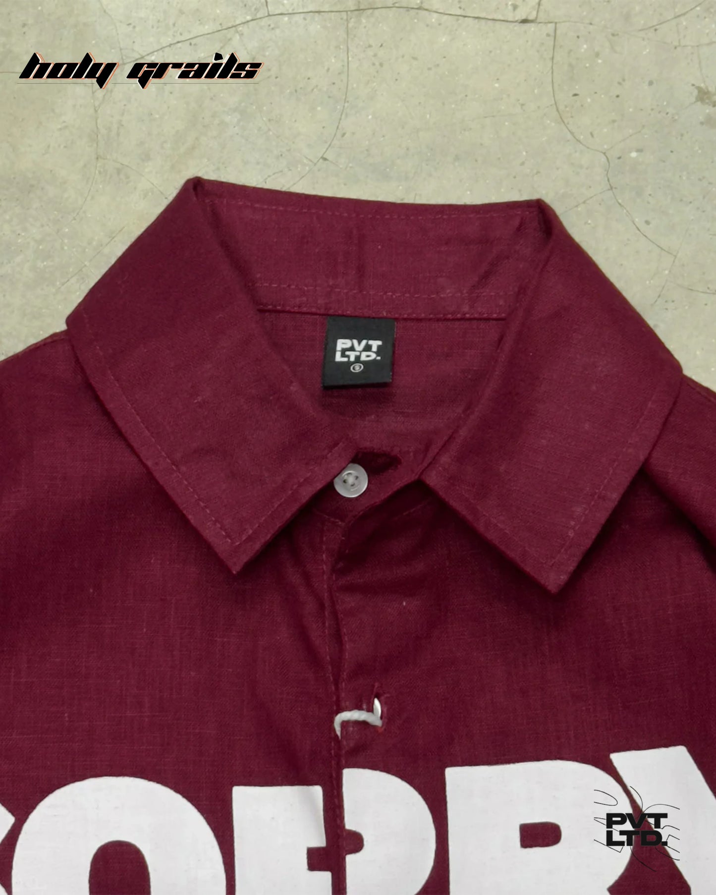 Sorry Honey Maroon Cotton Linen Shirt HG x Pvt Ltd