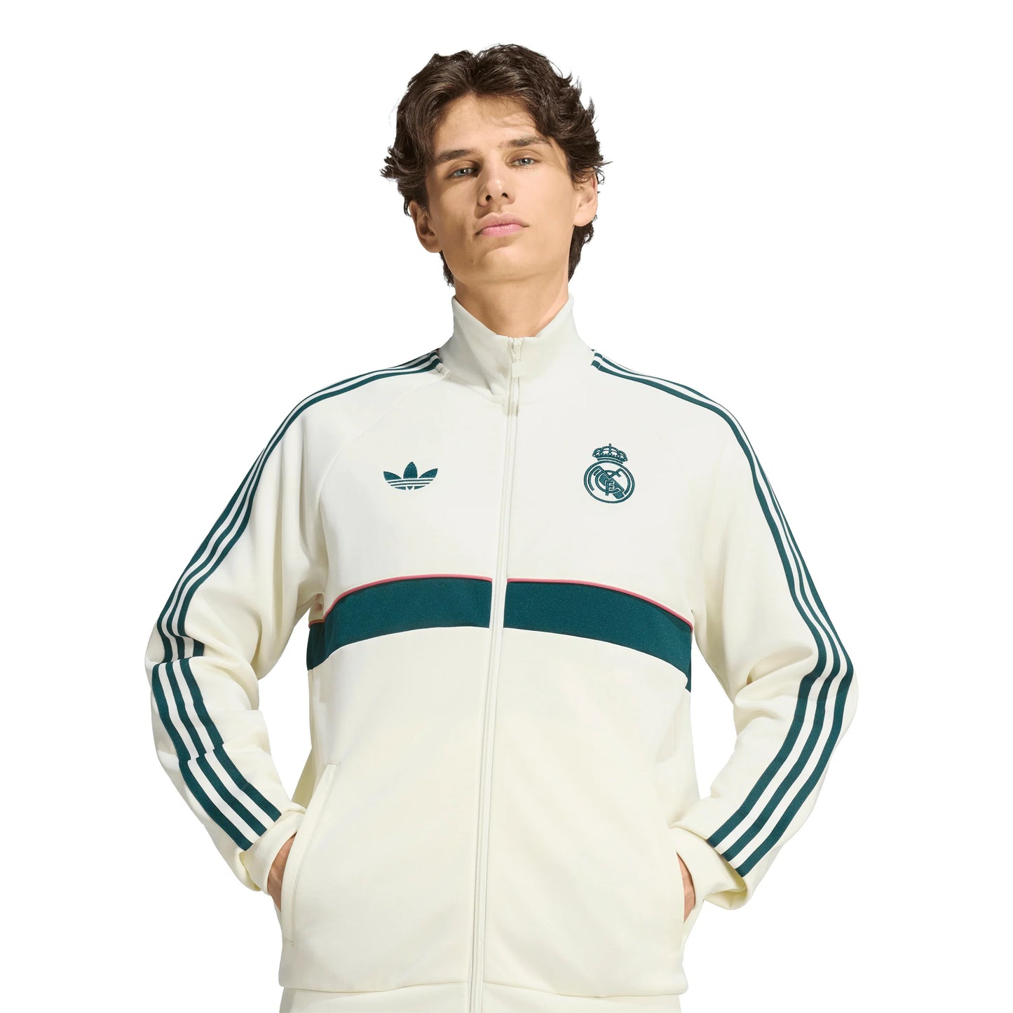adidas Real Madrid Originals Mens Soccer Track Top Ivory