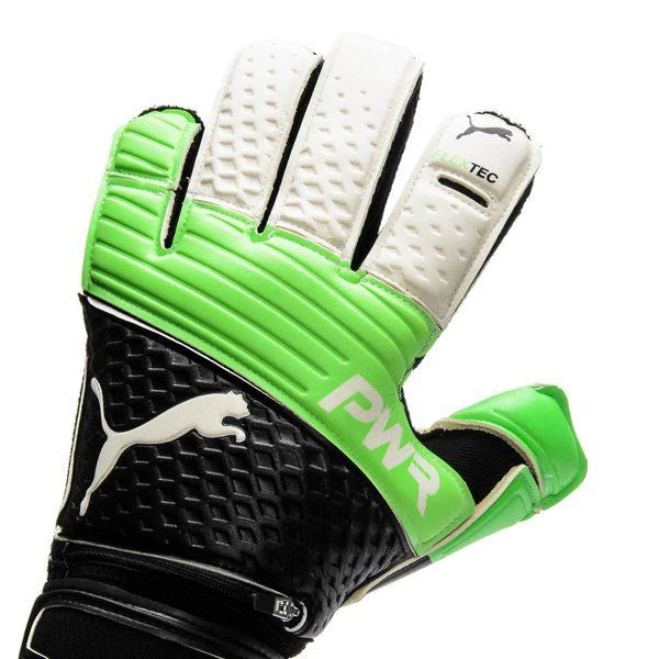 PUMA EvoPower Protect 13 Goalkeeper Gloves Green Gecko Black White