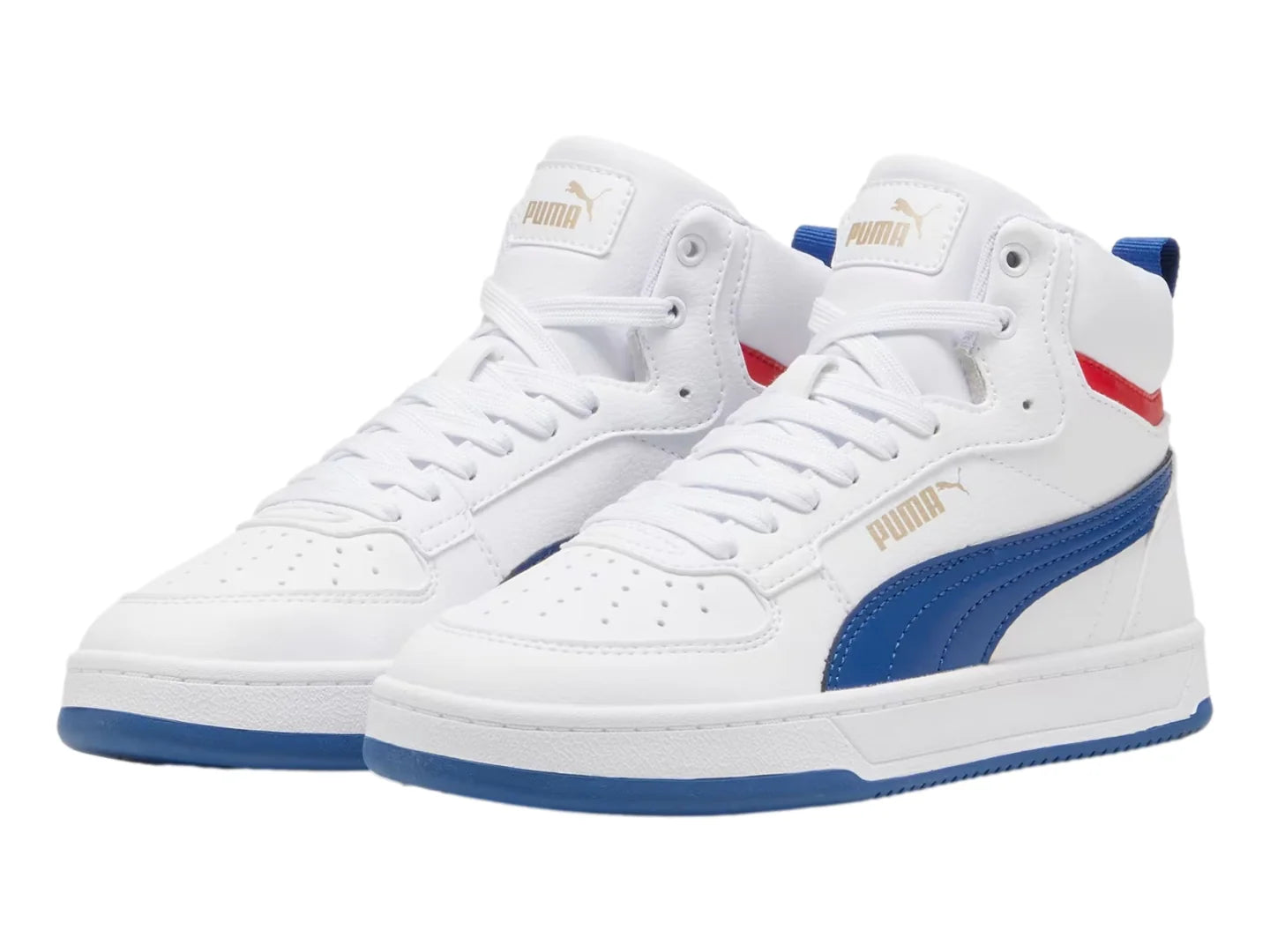 Tenis PUMA Caven 20 Mid Blanco y Azul para Niño
