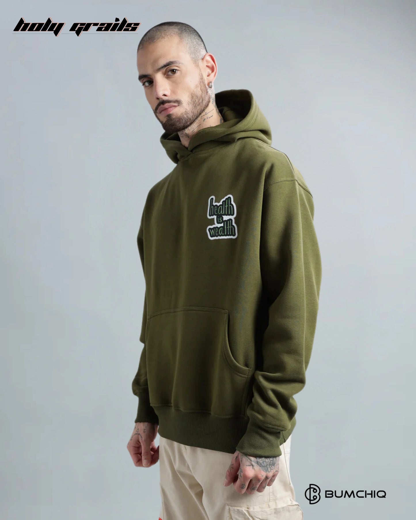 Money Green Olive Hoodie HG x Bumchiq